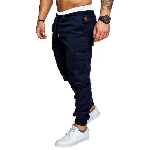 Brand Men Pants Multi Pocket Hip Hop Harem Joggers Pants 2018 Male Trousers Mens Joggers Solid Pants Sweatpants Large Size M-3XL-CKW01ZQ-M-JadeMoghul Inc.