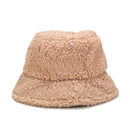 Brand New Faux Fur Winter Panama Hats Women Outdoor Sunscreen Bucket Hat Female Fashion Letter Embroidery Basin Cap Sun Caps AExp
