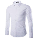 Brand White Men Shirt Long Sleeve Chemise Homme 2016 Fashion Business Design Mens Slim Fit Dress Shirts Casual Camisa Social-White-S-JadeMoghul Inc.