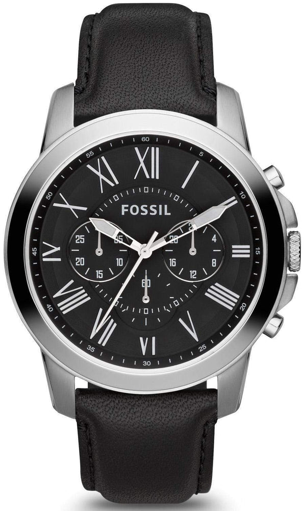Fossil Grant Chronograph Black Leather Strap FS4812 Men's Watch
