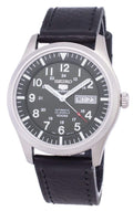 Branded Watches Seiko 5 Sports Automatic Ratio Black Leather SNZG09K1-LS8 Men's Watch Seiko