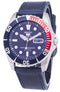 Branded Watches Seiko 5 Sports SNZF15K1-LS13 Automatic Dark Blue Leather Strap Men's Watch Seiko