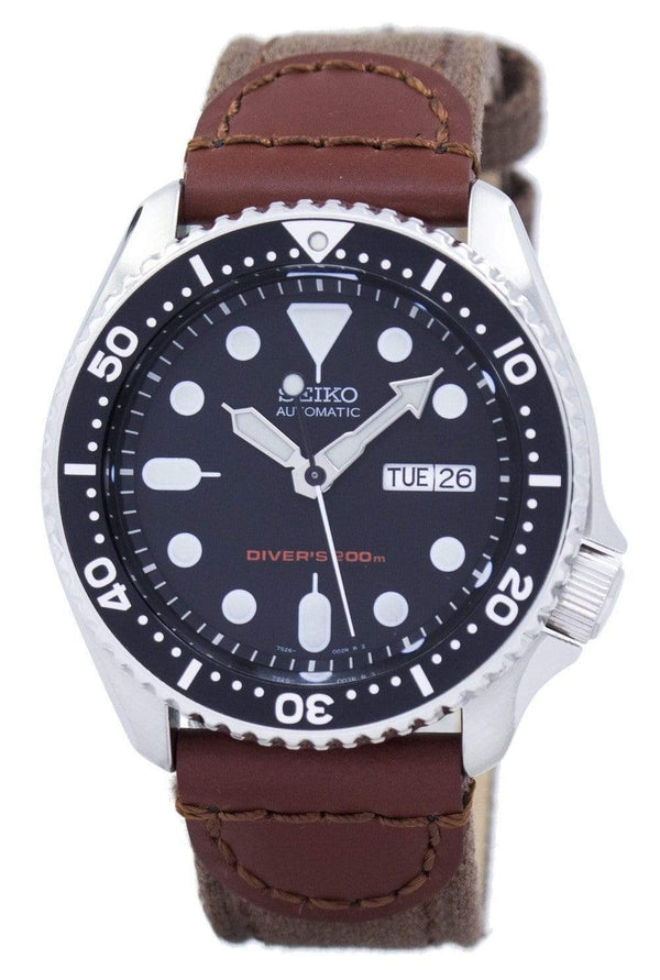 Branded Watches Seiko Automatic Diver's Canvas Strap SKX007K1-NS1 200M Men's Watch Seiko