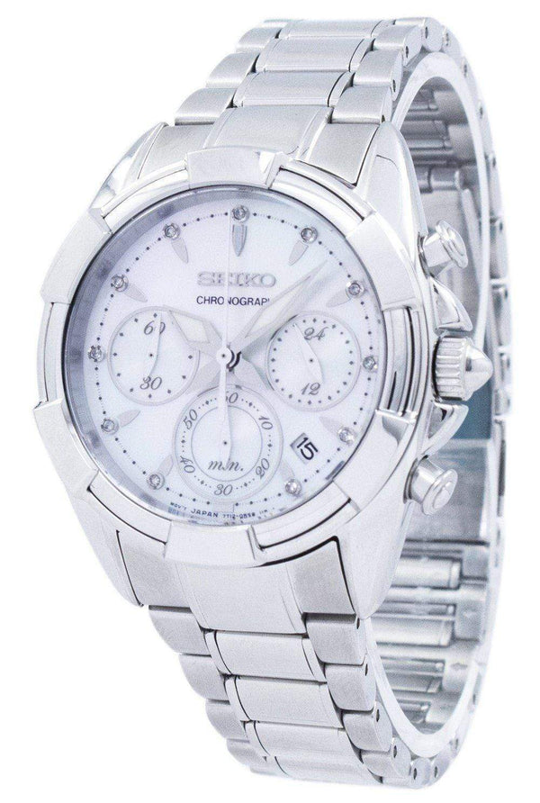 Branded Watches Seiko Chronograph Quartz SRW807 SRW807P1 SRW807P Women's Watch Seiko