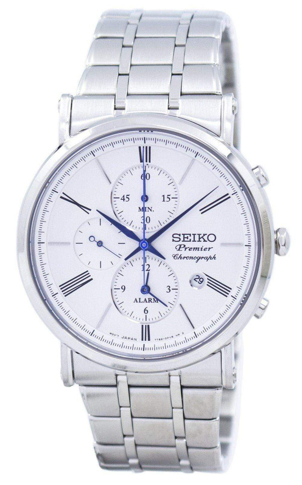Branded Watches Seiko Premier Chronograph Alarm Quartz SNAF73 SNAF73P1 SNAF73P Men's Watch Seiko