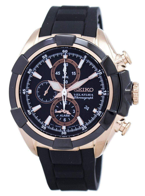 Branded Watches Seiko Velatura Chronograph Quartz Alarm SNAF60 SNAF60P1 SNAF60P Men's Watch Seiko
