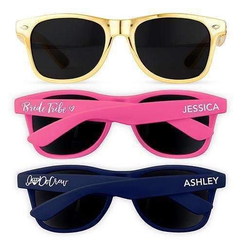 Bridal Party Personalized Sunglasses For Bachelorette Black (Pack of 1)-Cool Sunglasses-JadeMoghul Inc.