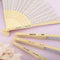 Bridal Shower Decorations Personalized Collection Silver scallop folding fan favor Fashioncraft