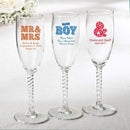 Bridal Shower Decorations Personalized elegant champagne flutes from fashioncraft - marquee design Fashioncraft