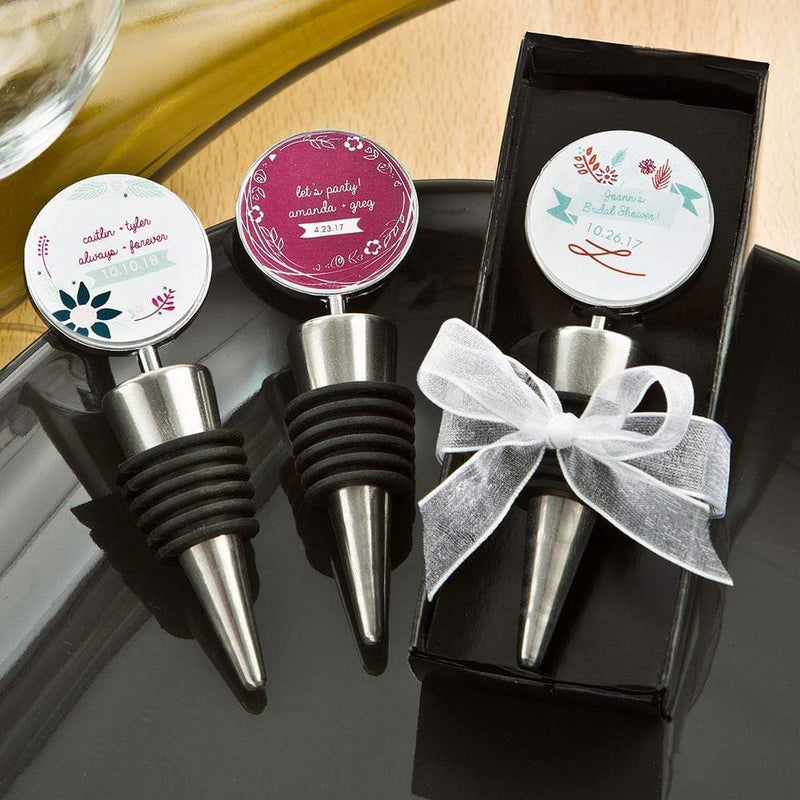 Bridal Shower Decorations Personalized Expressions Collection  Wine  Bottle Stopper Favors Fashioncraft