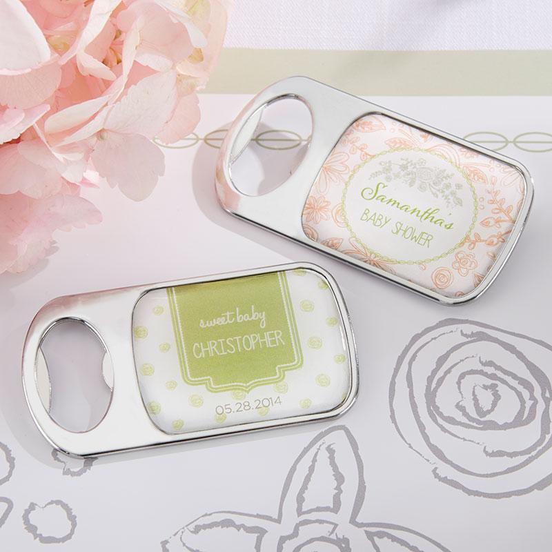 Bridal Shower Decorations Personalized Silver Bottle Opener - Rustic Baby Shower(24 Pcs) Kate Aspen