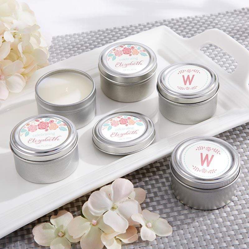 Bridal Shower Decorations Personalized Travel Candle - Kate's Rustic Bridal Shower Collection(24 Pcs) Kate Aspen