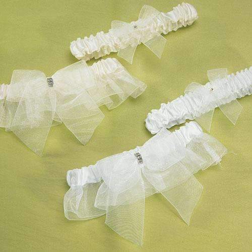Bridal Tapestry Garter Set Ivory (Pack of 1)-Wedding Garters-JadeMoghul Inc.