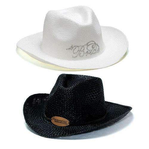 Bride & Groom Cowboy Hats Black "Groom" Cowboy Hat (Pack of 1)-Personalized Gifts By Type-JadeMoghul Inc.