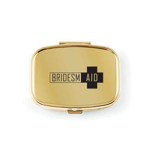 Bridesmaid Small Gold Pocket-Purse Pill Box (Pack of 1)-Personalized Gifts for Women-JadeMoghul Inc.