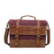 Briefcase Men Business Computer Messenger Bag Crazy Horse Leather&Canvas Crossbody Bag Male Laptop Handbags-Red-JadeMoghul Inc.