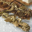 Bronze Elegance Bridal Garter Set (Pack of 1)-Wedding Garters-JadeMoghul Inc.