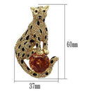 Brooches Brooch For Women LO2399 Gold White Metal Brooches with AAA Grade CZ Alamode Fashion Jewelry Outlet