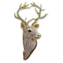 Brooch For Women LO2410 Gold White Metal Brooches with Top Grade Crystal