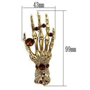 Brooch For Women LO2418 Gold White Metal Brooches with Top Grade Crystal