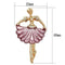 Brooch For Women LO2780 Flash Rose Gold White Metal Brooches with Crystal