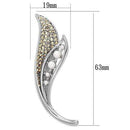 Brooch Jewelry LO2876 Imitation Rhodium White Metal Brooches with Synthetic