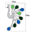 Brooch Jewelry LO2880 Imitation Rhodium White Metal Brooches with Crystal