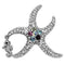 Brooch Jewelry LO2910 Imitation Rhodium White Metal Brooches with Crystal