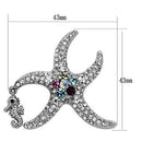 Brooch Jewelry LO2910 Imitation Rhodium White Metal Brooches with Crystal