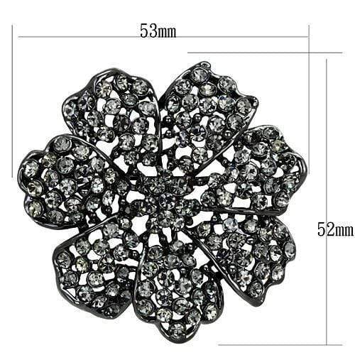 Brooch Jewelry LO2919 Ruthenium White Metal Brooches with Top Grade Crystal