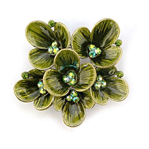 Brooches Brooch Jewelry LO443 Antique Silver White Metal Brooches with Crystal Alamode Fashion Jewelry Outlet