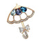 Brooch LO2855 Flash Rose Gold White Metal Brooches with Synthetic