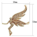 Brooch LO2863 Flash Rose Gold White Metal Brooches with Top Grade Crystal