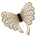 Brooch LO2869 Flash Rose Gold White Metal Brooches with Synthetic