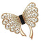 Brooch LO2869 Flash Rose Gold White Metal Brooches with Synthetic