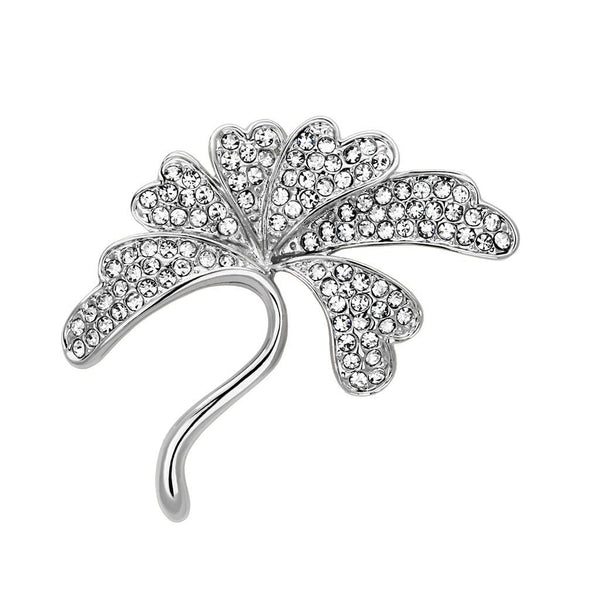 Brooch LO2875 Flash Rose Gold White Metal Brooches with Top Grade Crystal