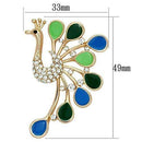 Brooch LO2881 Flash Rose Gold White Metal Brooches with Top Grade Crystal