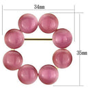 Brooch LO2886 Flash Gold White Metal Brooches with Synthetic in Rose