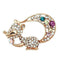 Brooch LO2889 Flash Rose Gold White Metal Brooches with Top Grade Crystal