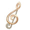 Brooch LO2893 Flash Rose Gold White Metal Brooches with Top Grade Crystal