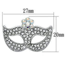 Brooches and Pins LO2807 Imitation Rhodium White Metal Brooches with Crystal