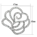 Brooches and Pins LO2813 Imitation Rhodium White Metal Brooches with Crystal