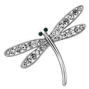 Brooches and Pins LO2825 Imitation Rhodium White Metal Brooches with Crystal