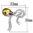 Brooches and Pins LO2846 Imitation Rhodium White Metal Brooches with Synthetic