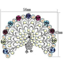 Brooches and Pins LO2848 Imitation Rhodium White Metal Brooches with Crystal