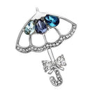 Brooches and Pins LO2854 Imitation Rhodium White Metal Brooches with Synthetic