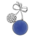 Brooches and Pins LO2856 Imitation Rhodium White Metal Brooches with Synthetic