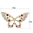 Gold Brooch LO2907 Flash Rose Gold White Metal Brooches with Crystal