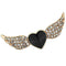 Gold Brooch LO2909 Flash Rose Gold White Metal Brooches with Crystal