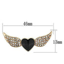 Gold Brooch LO2909 Flash Rose Gold White Metal Brooches with Crystal